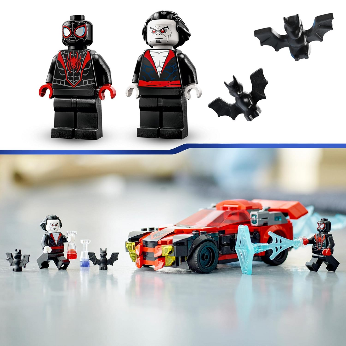 LEGO Marvel Miles Morales vs. Morbius 76244 Building Toy Set (220 Pcs),Multicolor
