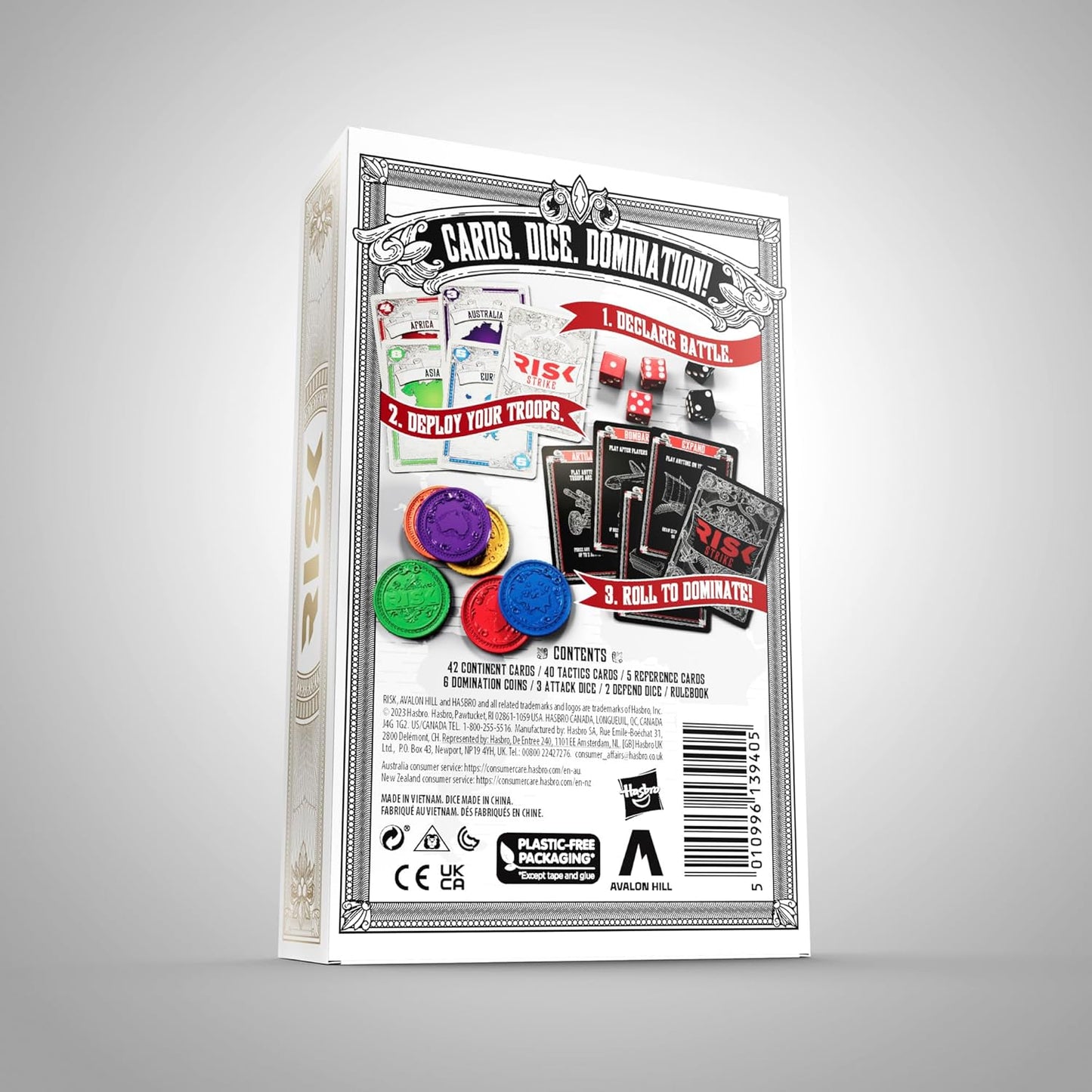 Hasbro Gaming Risk Strike Cards and Dice, 2-5 Players Game, 10Y+