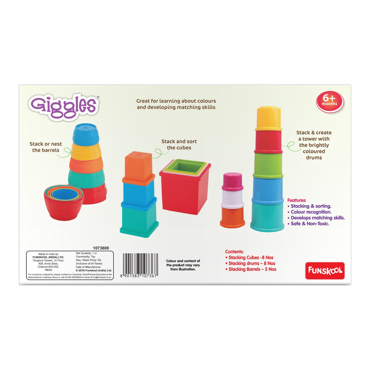 Funskool Giggles Stack & Tumbler Toy Gift Set