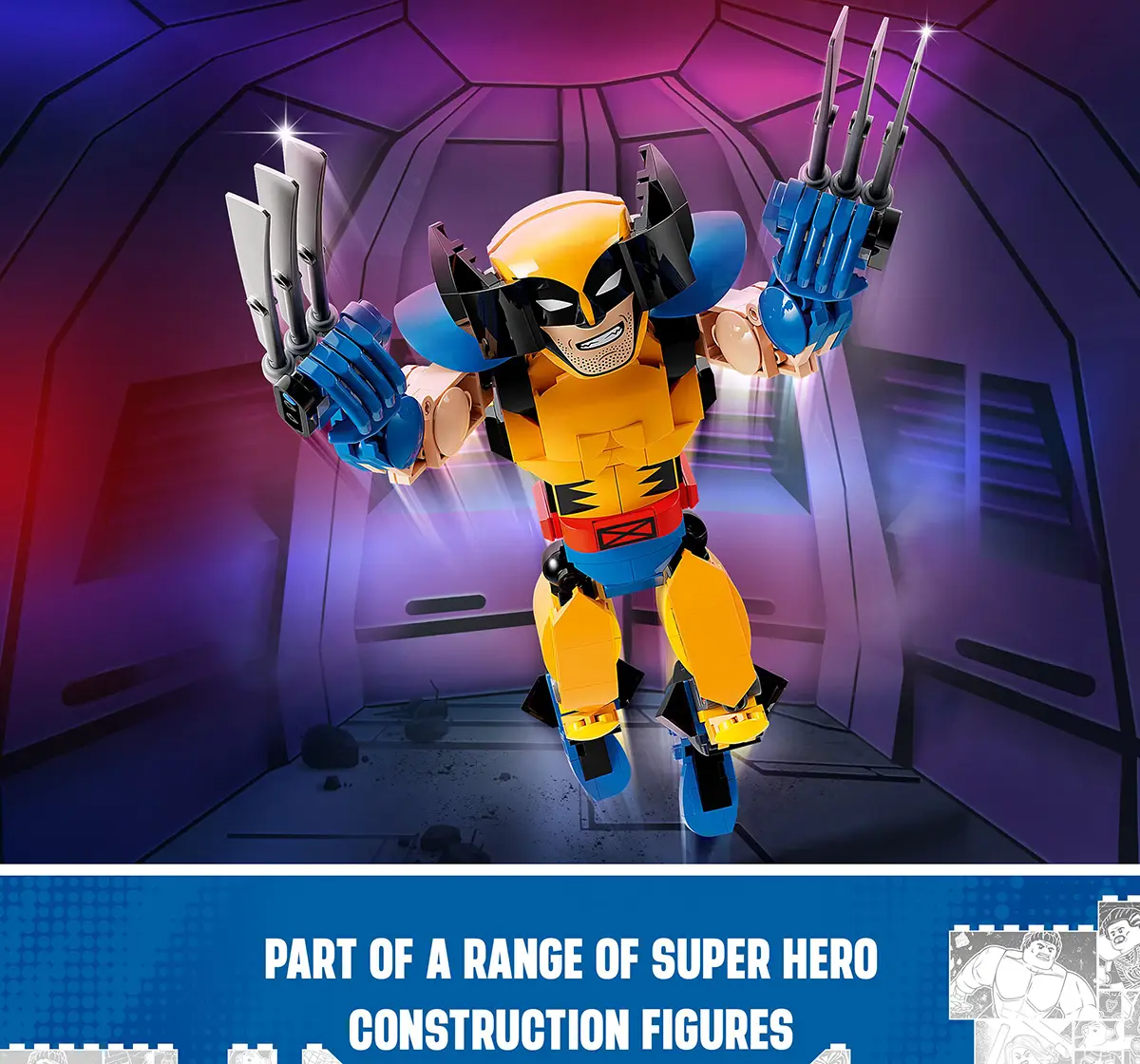 LEGO Marvel Wolverine Construction Figure 76257 Building Toy Set (327 Pieces)