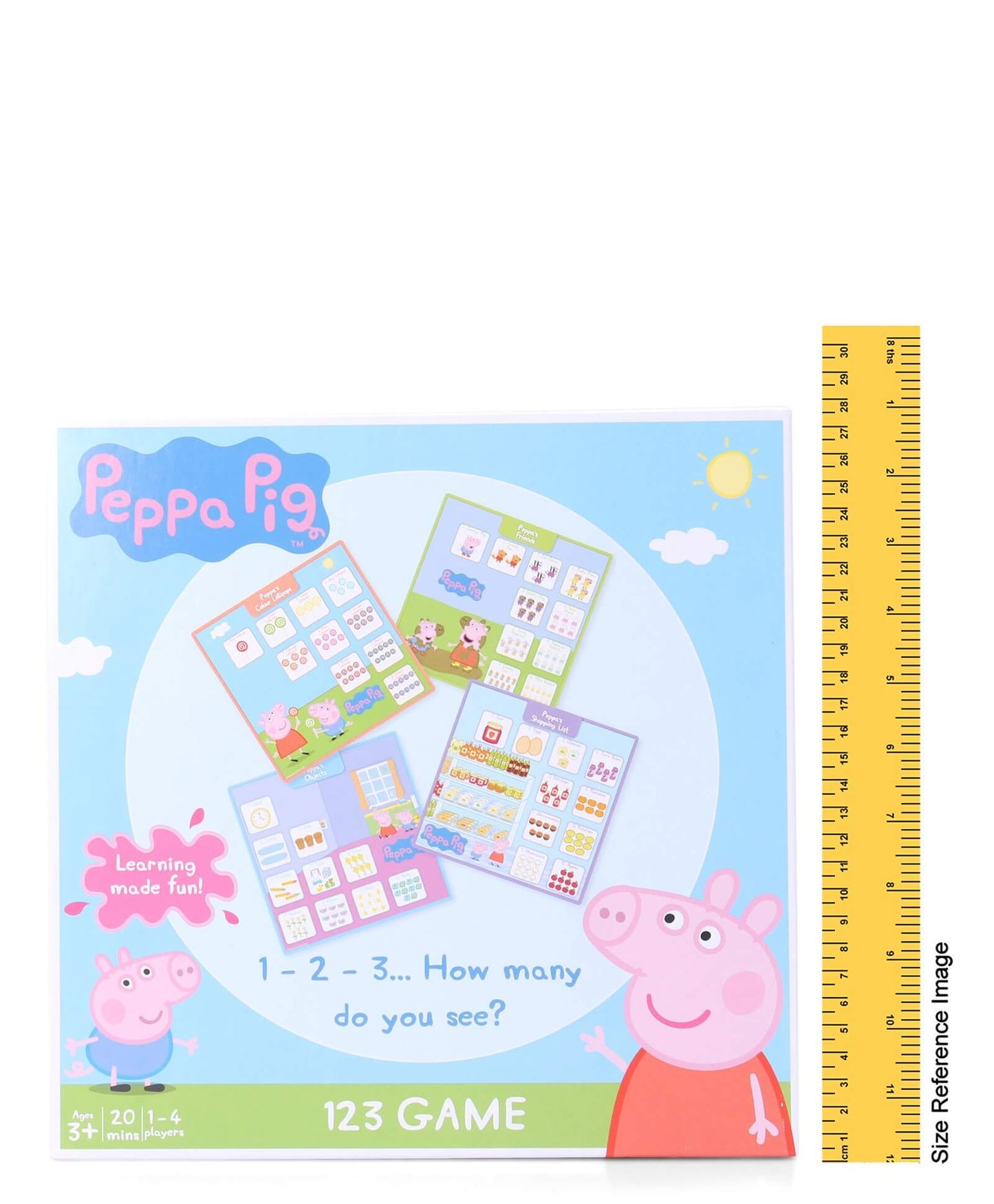 Funskool Games, Peppa Pig, 123 Game, Educational Game, Counting & Matching Skills, 1, 4 Players, 3 & Above for Kid