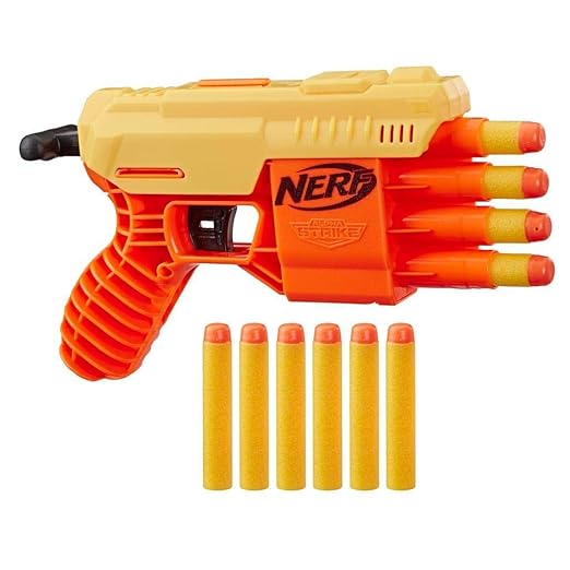 Nerf Alpha Strike Fang Qs-4 Blaster- 4-Dart Blasting,10 Official Elite Darts,Easy Load-Prime-Fire,Multi