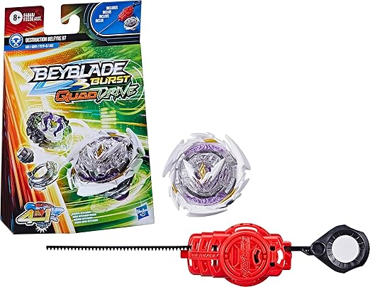 Beyblade Burst Quaddrive Destruction Belfyre B7 Spinning Top Starter Pack, 8Yrs+
