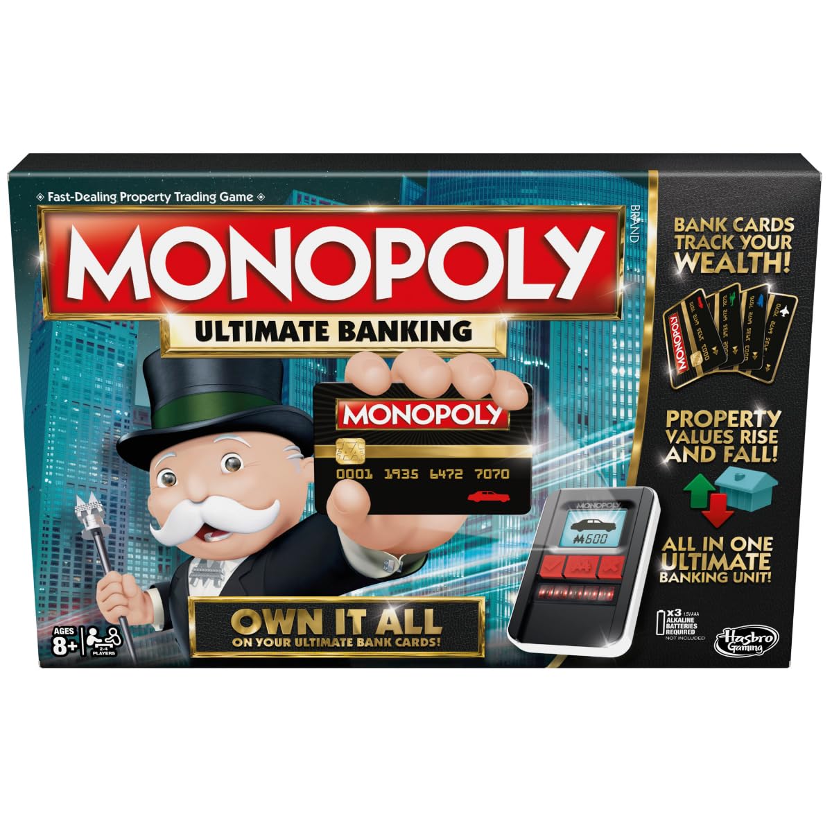 Monopoly Game Ultimate Banking Edition, Unisex, 7Y+ (Multicolor)