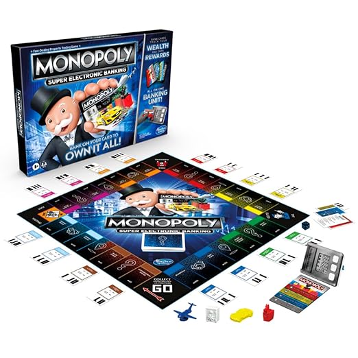 Monopoly Ultimate Banking Rewards Board Game for kids 8Y+, Multicolour