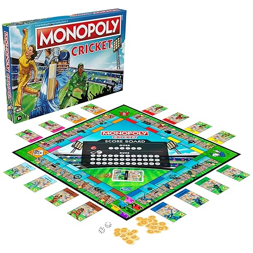 Monopoly Cricket Board Game 2 to 6 Players For Families, 8Y+