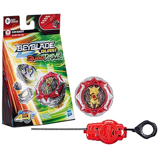 Beyblade Burst Quaddrive Glory Regnar R7 Spinning Top Starter Pack, 8Yrs+