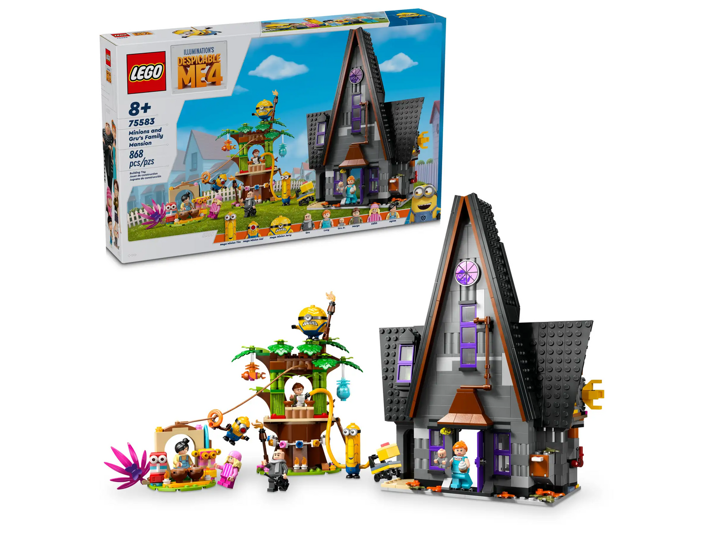 LEGO Despicable Me 4 Minions and Gru's Family Mansion 75583 Building Blocks Toys for 8+ Gift for Boys and Girls
