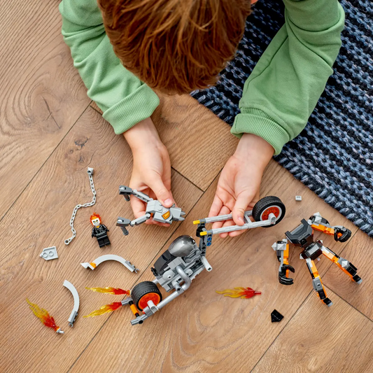 LEGO Marvel Ghost Rider Mech&Bike 76245 Building Toy Set (264 Pcs),Multicolor