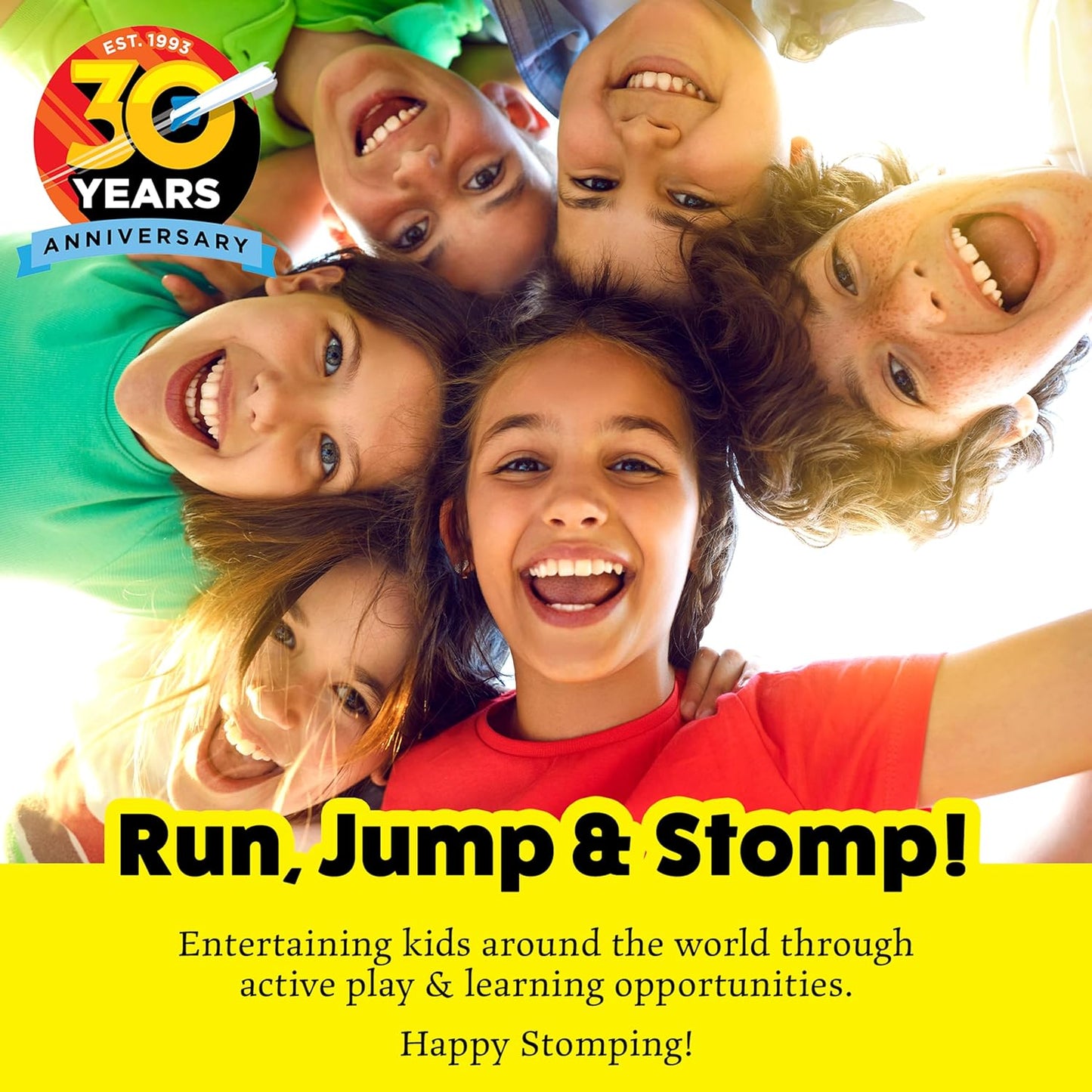 Stomp Rocket Original Dueling Rocket Launcher with 4 Flying Rockets|Soars 200Ft |Multi-Player Adjustable Launcher Stand|Outdoor Toy|Gift for Boys & Girls Age 5+|Original Now Made in India