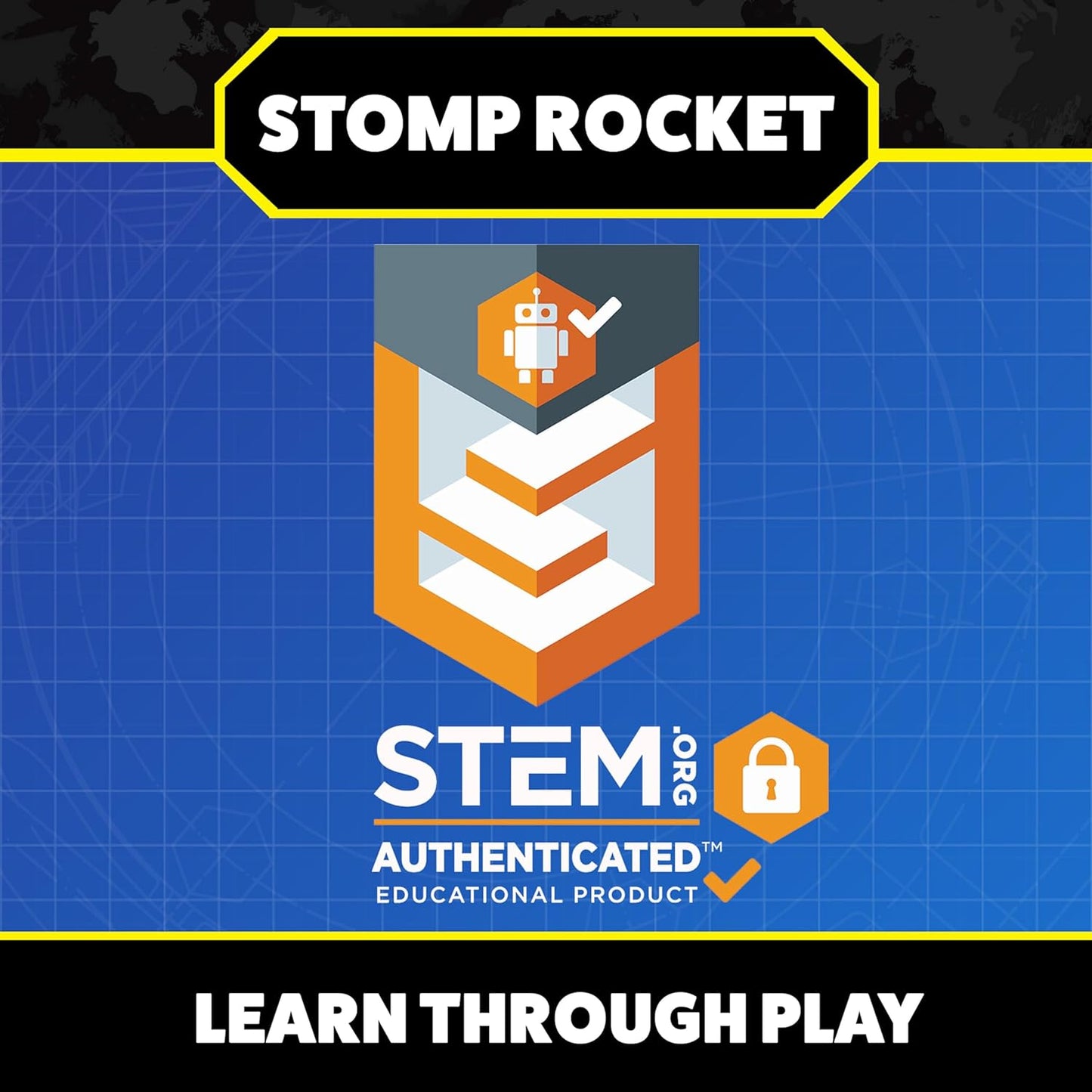 Stomp Rocket Original Dueling Rocket Launcher with 4 Flying Rockets|Soars 200Ft |Multi-Player Adjustable Launcher Stand|Outdoor Toy|Gift for Boys & Girls Age 5+|Original Now Made in India