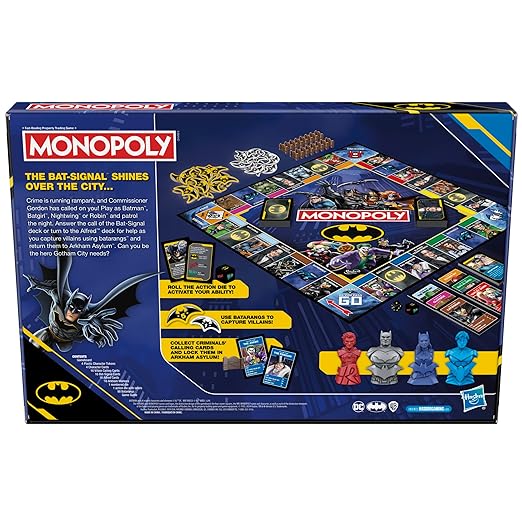 Hasbro Gaming Monopoly Batman Edition Board Game, 8Y+, 2 to 4 Players