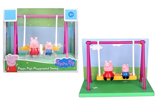 Peppa Pig's Playground Swing Themed Preschool Toy with Peppa Pig and George, 3Y+