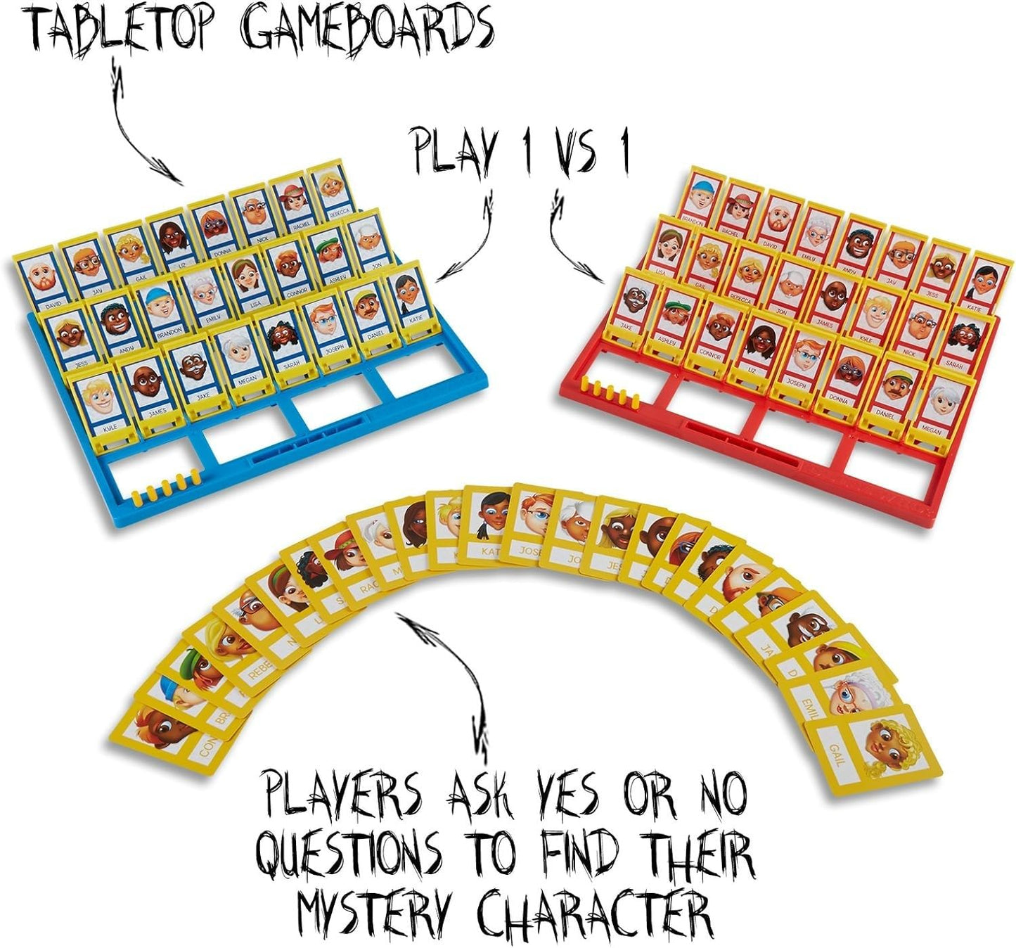 Hasbro Guess Who Original Classic Guessing Board Games for Kids 6Y+, Multicolour