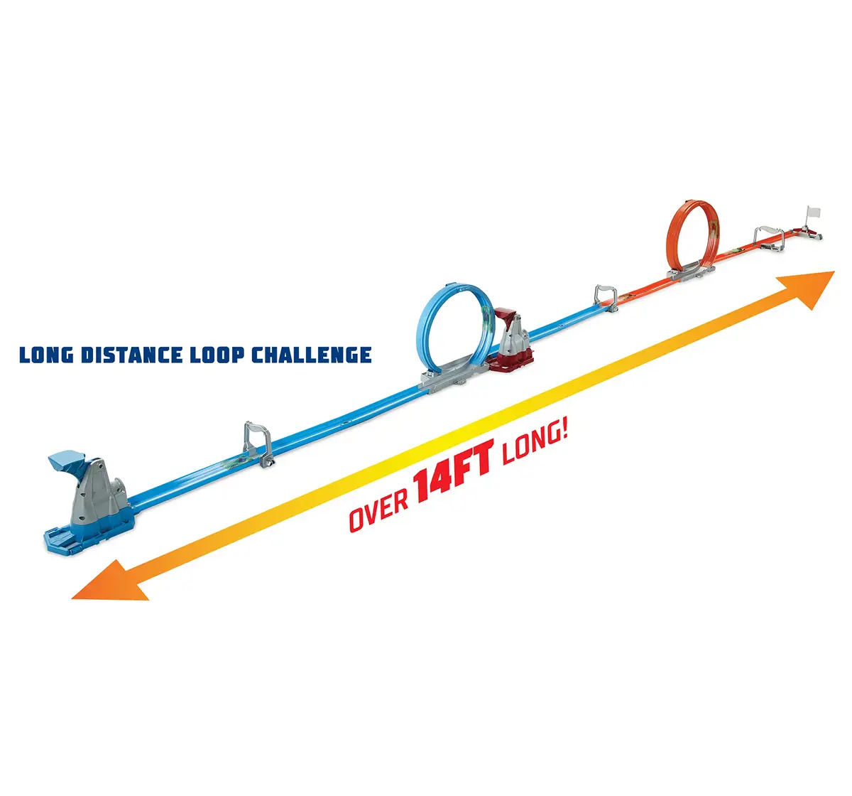 Hot Wheels Double Loop Dash Trackset with 2 Vehicles GFH85