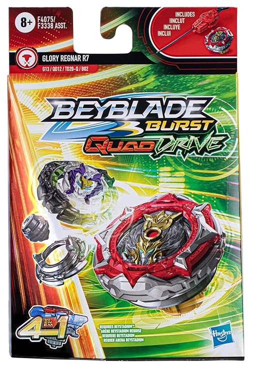 Beyblade Burst Quaddrive Glory Regnar R7 Spinning Top Starter Pack, 8Yrs+