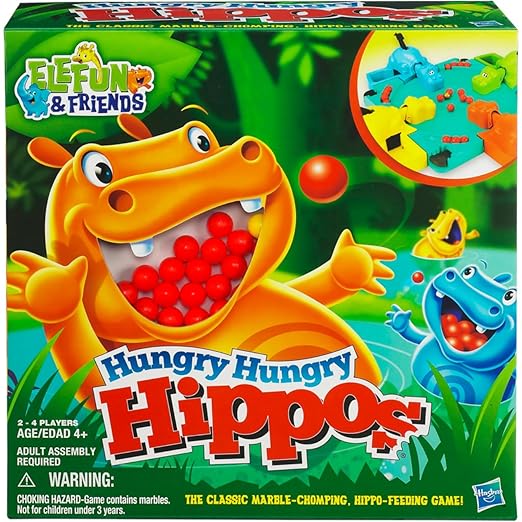 Hasbro Gaming Hungry Hungry Hippos Board Game, 4Y+, Multicolor