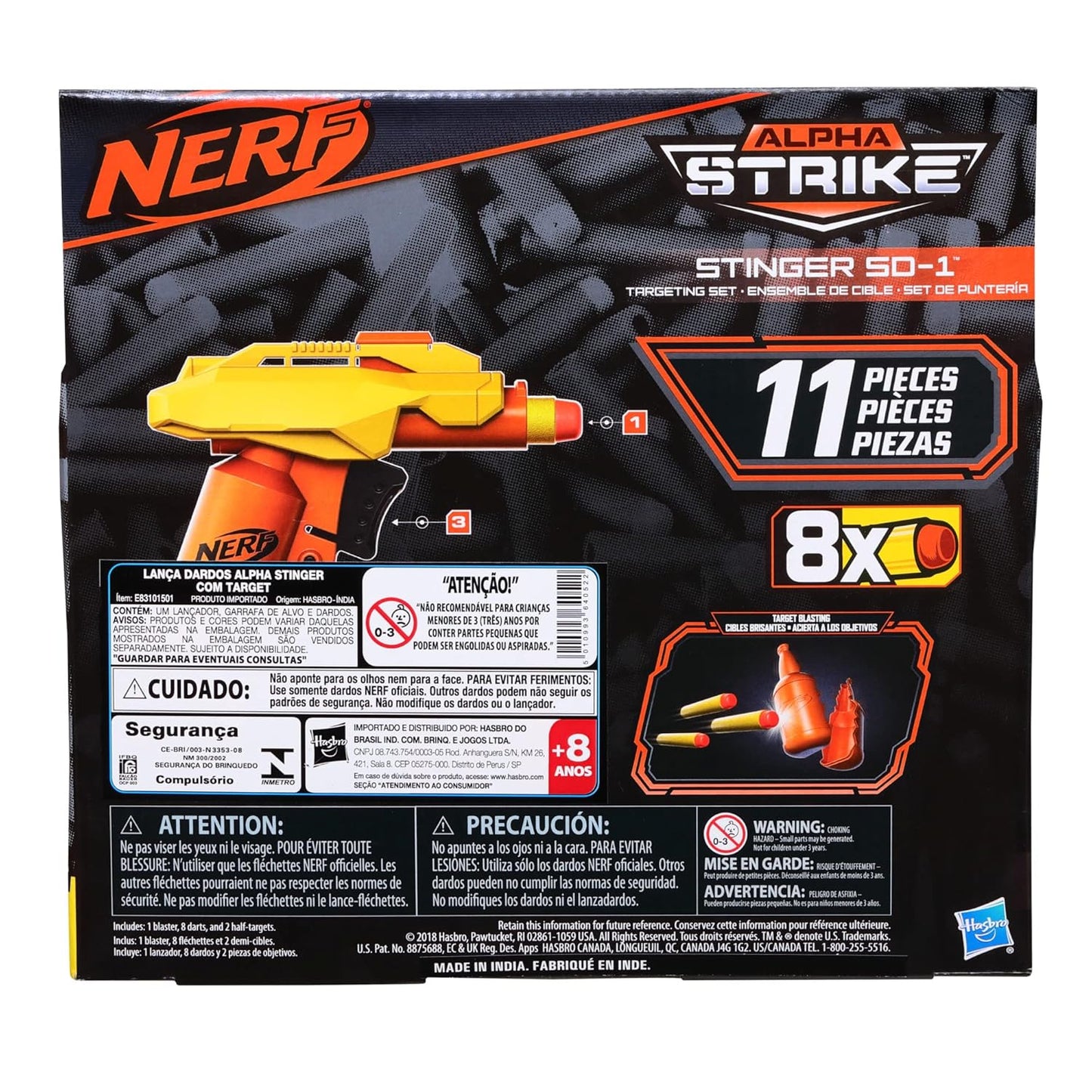 Nerf Stinger SD-1 Targeting Set 11-Piece Nerf Alpha Strike Set, 8Y+
