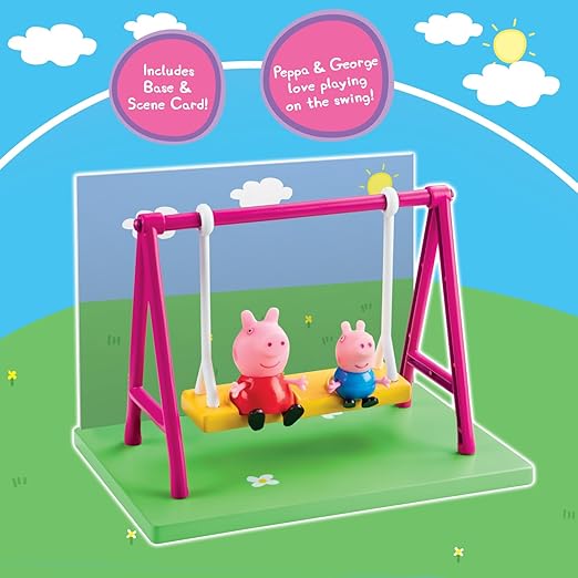 Peppa Pig's Playground Swing Themed Preschool Toy with Peppa Pig and George, 3Y+