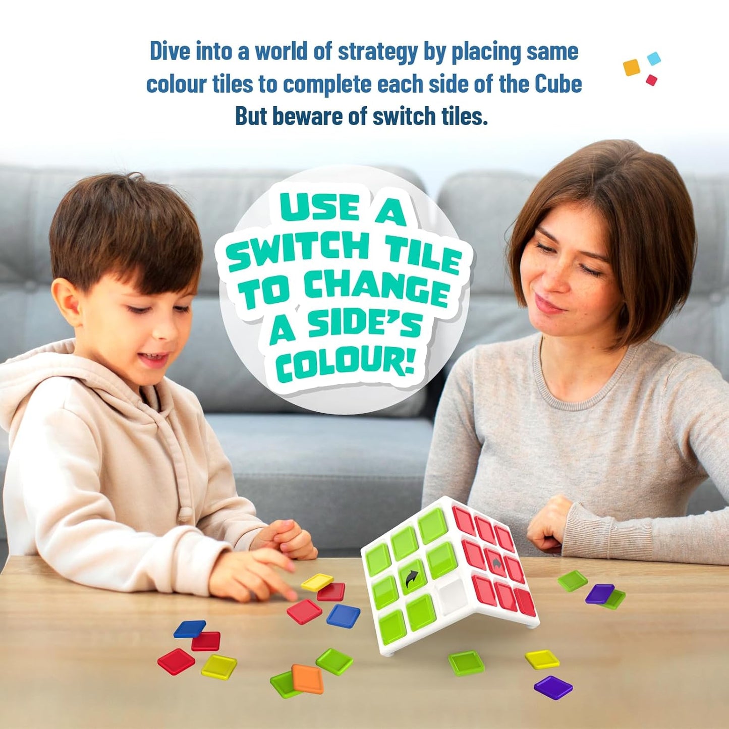 Funskool Cube Conquer, Strategic & Mind Challenging Cube Game for Kids and Adults, Learning & Development Toy for 2-6 Players, Ages 7+, Easy to Learn, Multicolour, Game Nights, Gift Set for Kids