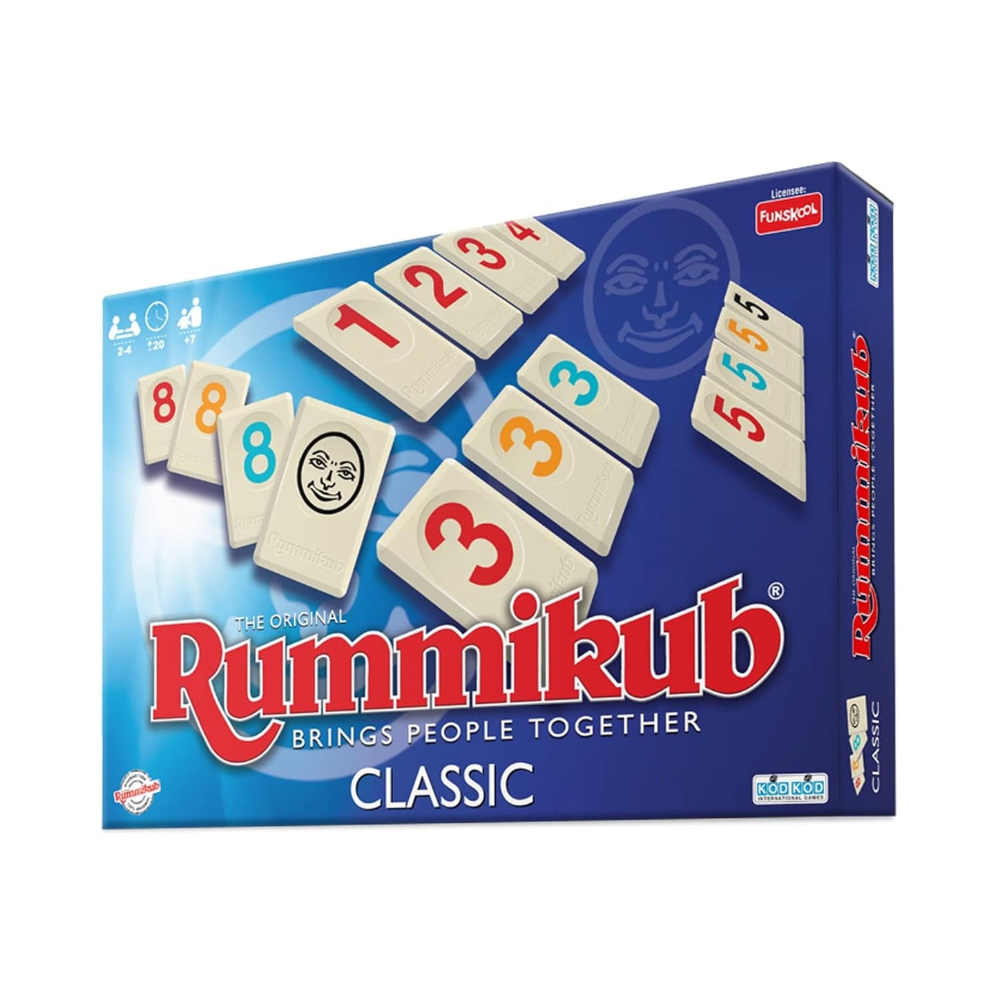 Funskool Original Rummikub Number, Classic Tile Game for Kids, 2-4 Players, Educational, Fun & Engaging, Perfect for Family Game Nights, Fast-Paced and Easy to Learn, Gift Set for Kids, Ages 7+ Years