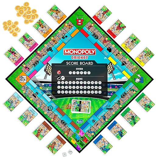 Monopoly Cricket Board Game 2 to 6 Players For Families, 8Y+
