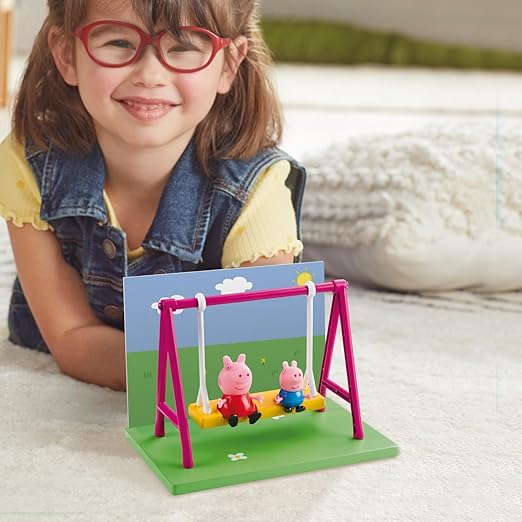 Peppa Pig's Playground Swing Themed Preschool Toy with Peppa Pig and George, 3Y+