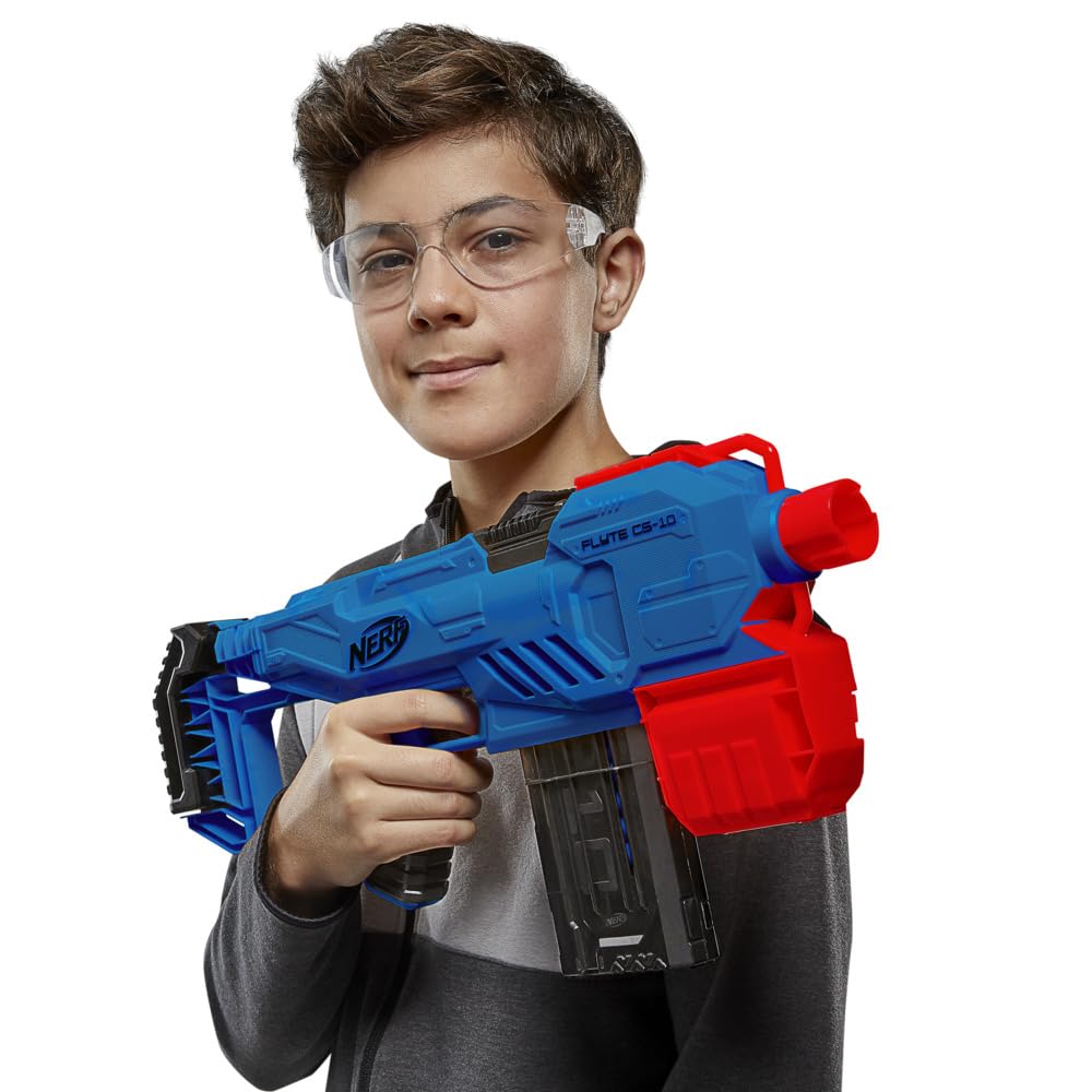 Nerf Alpha Strike Flyte CS 10 Motorized Blaster for kids 8Y+, Multicolour