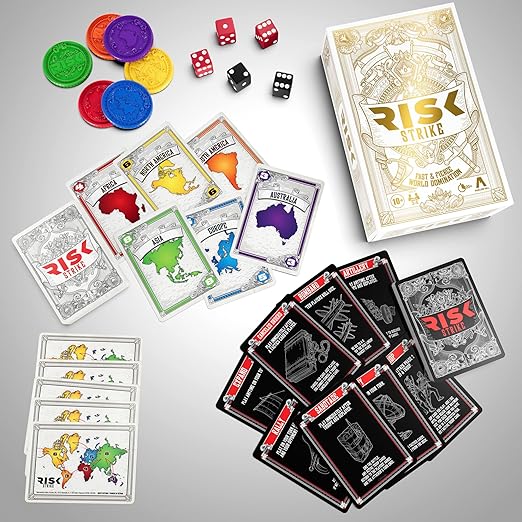 Hasbro Gaming Risk Strike Cards and Dice, 2-5 Players Game, 10Y+