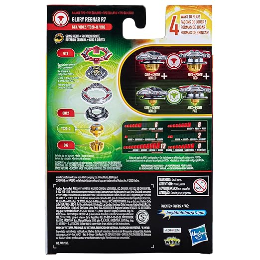 Beyblade Burst Quaddrive Glory Regnar R7 Spinning Top Starter Pack, 8Yrs+