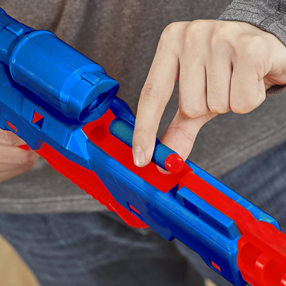 NERF Alpha Strike Wolf LR-1 Toy Blaster with Targeting Scope, Multicolour, 8Y+