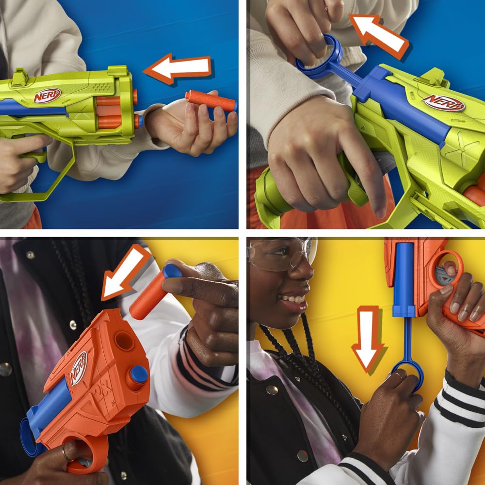 Nerf N Series Triple Action Pack, 3 Blasters, 12 Nerf N1 Darts Compatible Only with Nerf N Series Blasters, Outdoor Games for Kids, Ages 8+