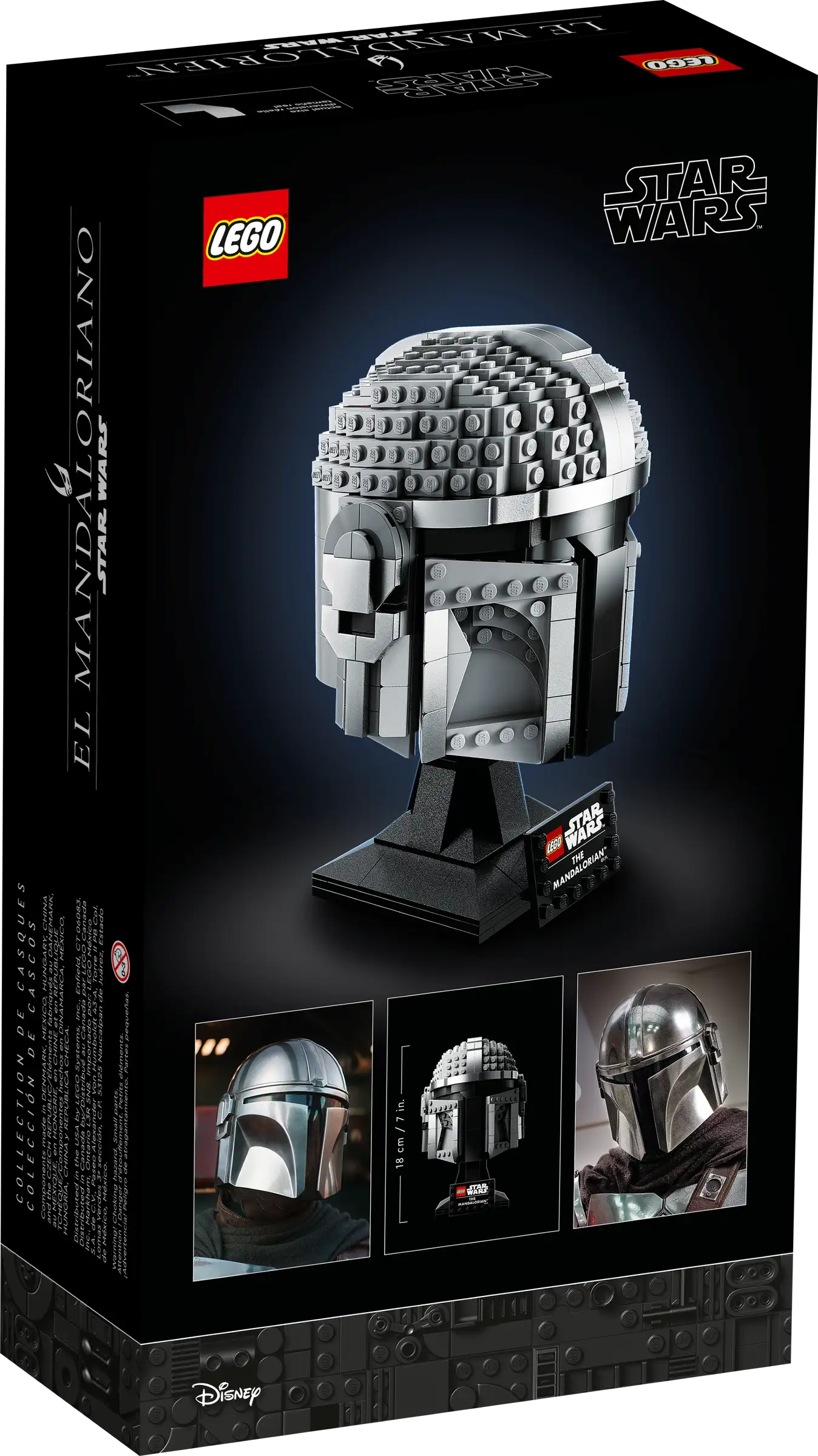LEGO Star Wars The Mandalorian Helmet 75328 Building Kit (584 Pieces), Multicolor