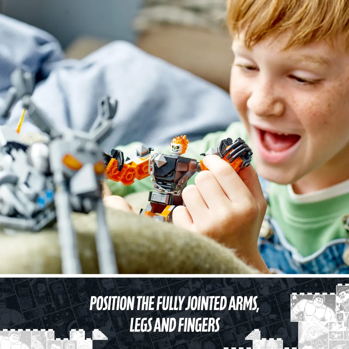 LEGO Marvel Ghost Rider Mech&Bike 76245 Building Toy Set (264 Pcs),Multicolor