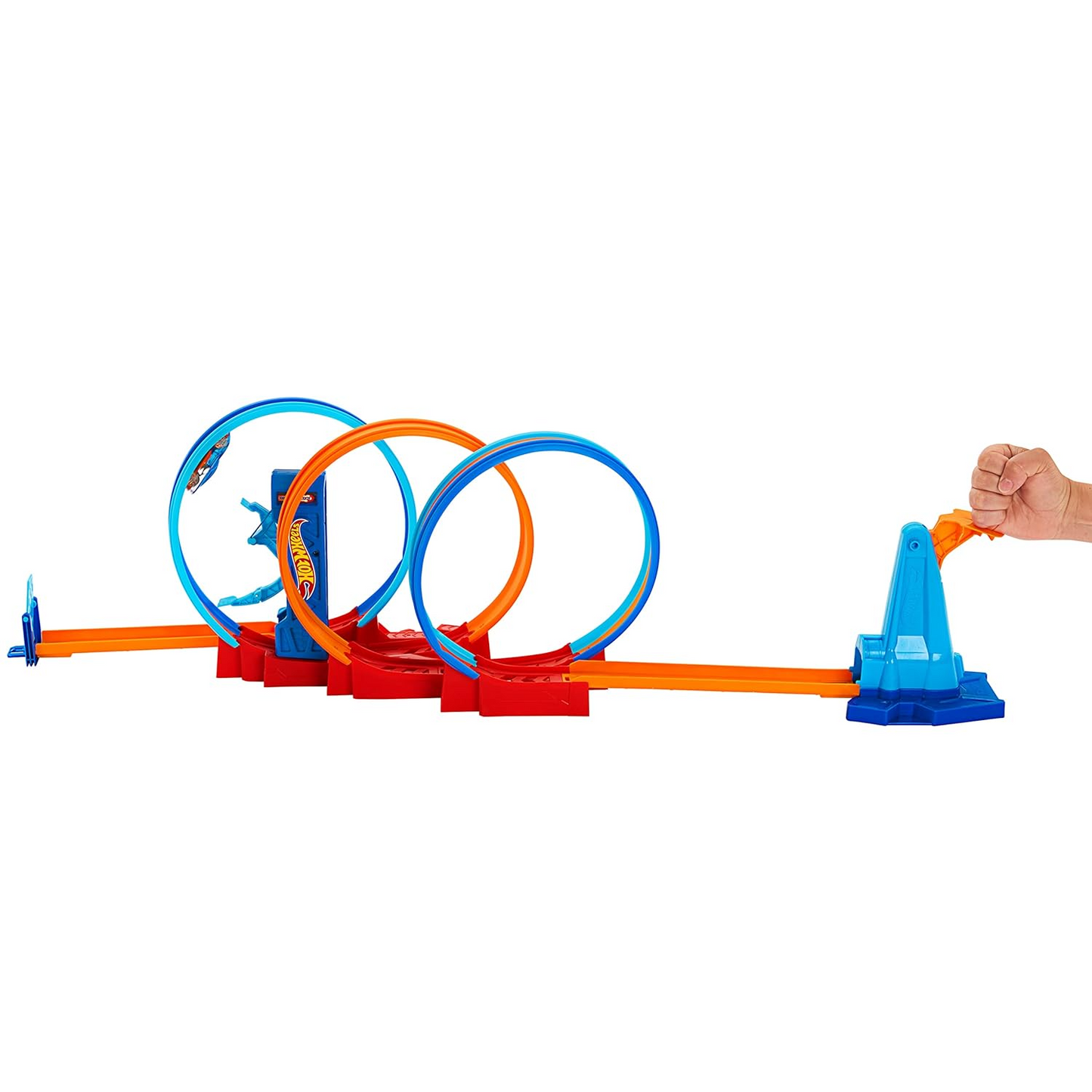Hot Wheels Track Set, Ultra Hots Loop Madness with 3 Loops and 1 Hot Wheels Car in 1:64 Scale, Connects to Other Sets, Collapses for Easy Toy Storage HPX93