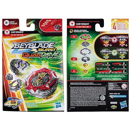 Beyblade Burst Quaddrive Glory Regnar R7 Spinning Top Starter Pack, 8Yrs+