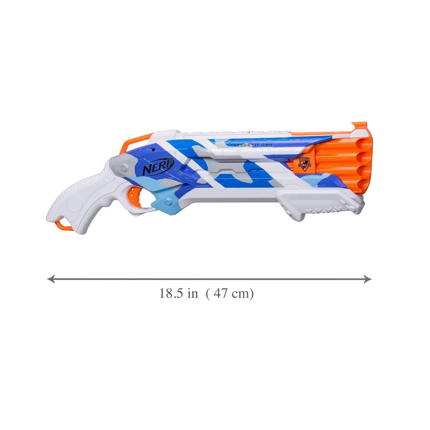 Nerf N-Strike Elite Rough Cut 2x4 Battle Camo Series Dart Blaster, 16 Battle Camo Series Darts, Slam Fire, 8Y+