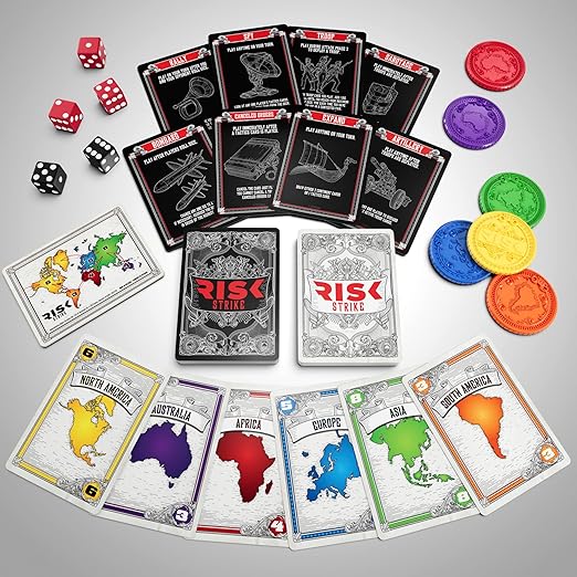 Hasbro Gaming Risk Strike Cards and Dice, 2-5 Players Game, 10Y+