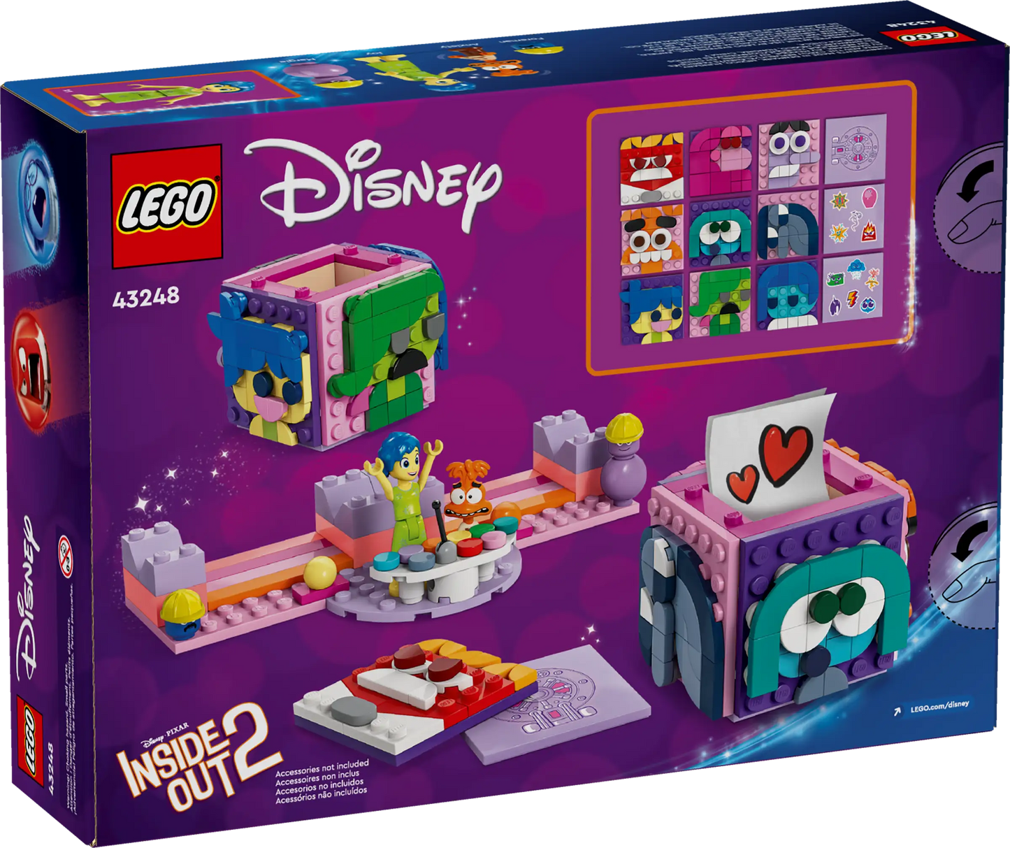LEGO ǀ Disney Inside Out 2 Mood Cubes from Pixar 43248 Building Blocks Toys for 9+ Gift for Boys and Girls