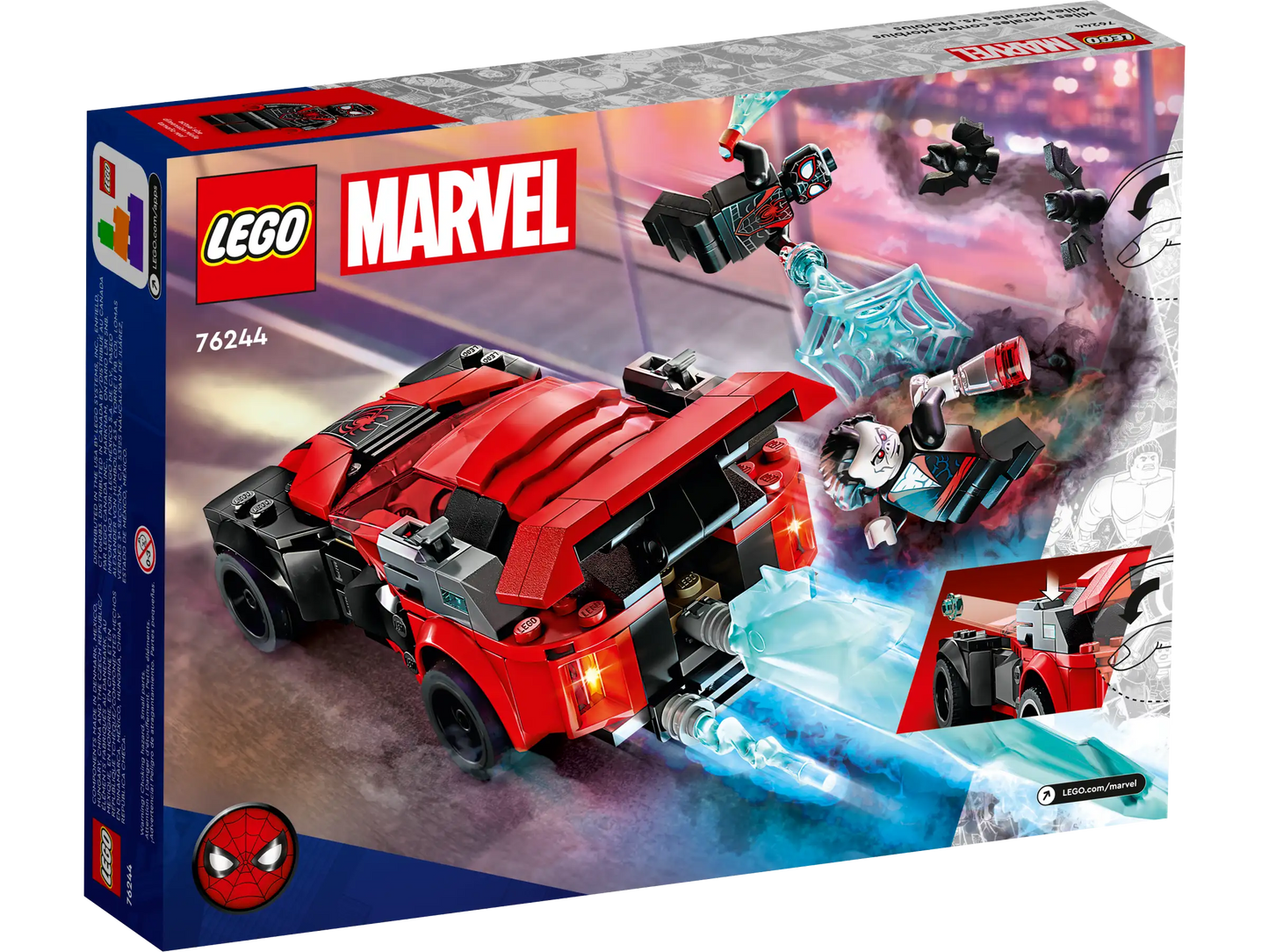 LEGO Marvel Miles Morales vs. Morbius 76244 Building Toy Set (220 Pcs),Multicolor
