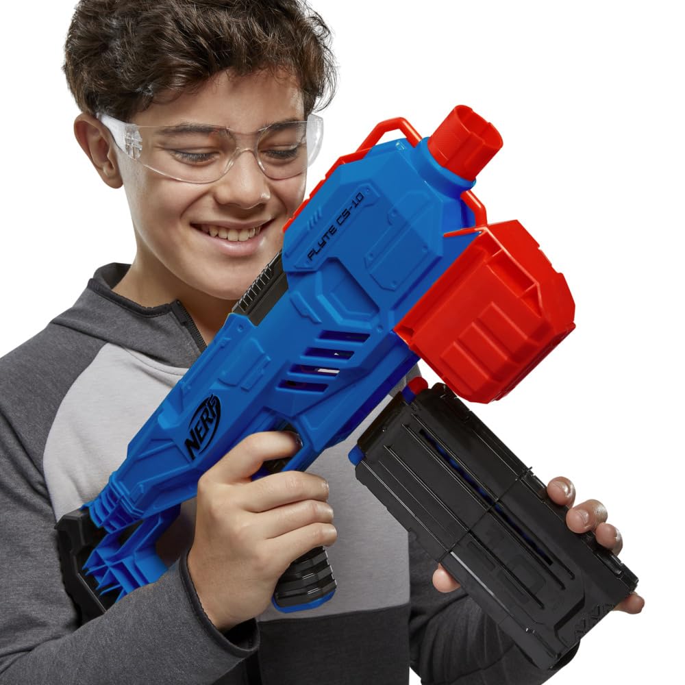Nerf Alpha Strike Flyte CS 10 Motorized Blaster for kids 8Y+, Multicolour