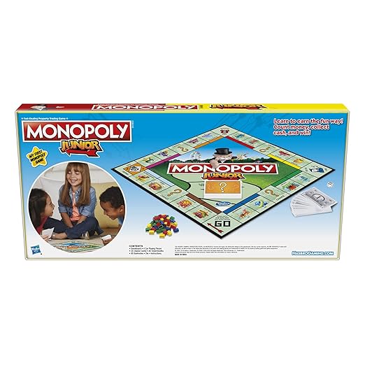 Hasbro Gaming Monopoly Junior Game for kids 6Y+, Multicolour