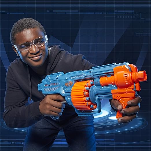 Nerf Elite 2.0 Shockwave RD 15 Blaster for kids 8Y+, Multicolour