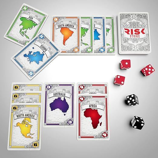 Hasbro Gaming Risk Strike Cards and Dice, 2-5 Players Game, 10Y+