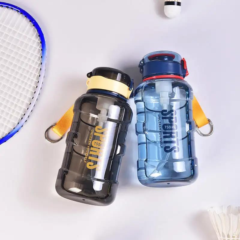 Plastic Water Bottle Portable Sports Water Bottle Cup Travel Camp Outdoor Water 750ml