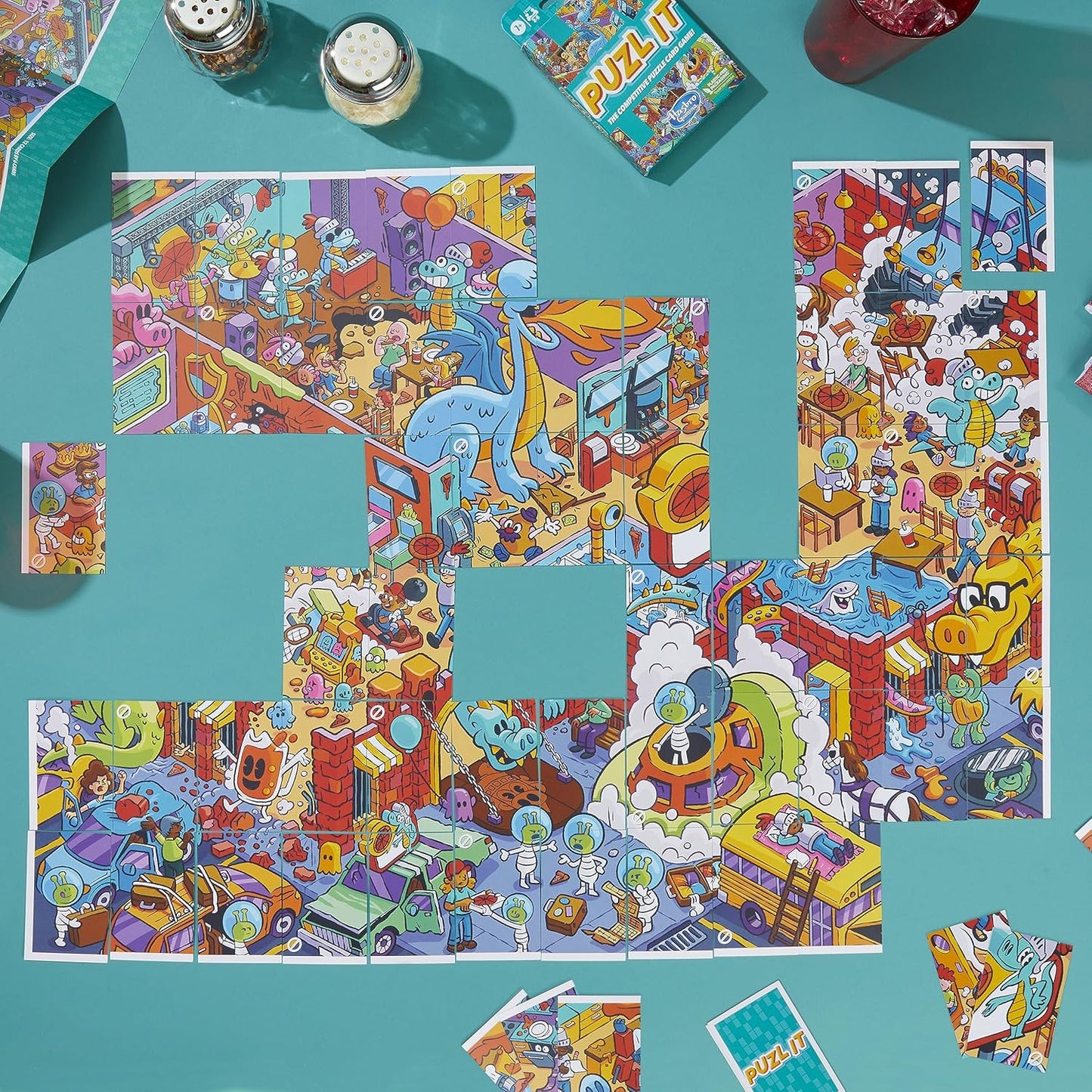 Hasbro Gaming Puzzle It Game Puzzle Card Game, 7Y+
