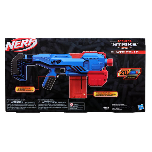 Nerf Alpha Strike Flyte CS 10 Motorized Blaster for kids 8Y+, Multicolour