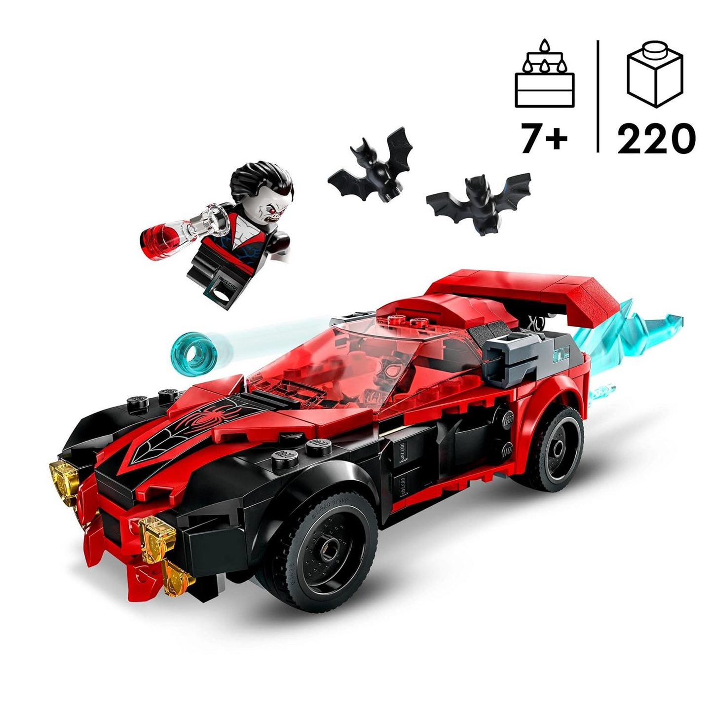 LEGO Marvel Miles Morales vs. Morbius 76244 Building Toy Set (220 Pcs),Multicolor
