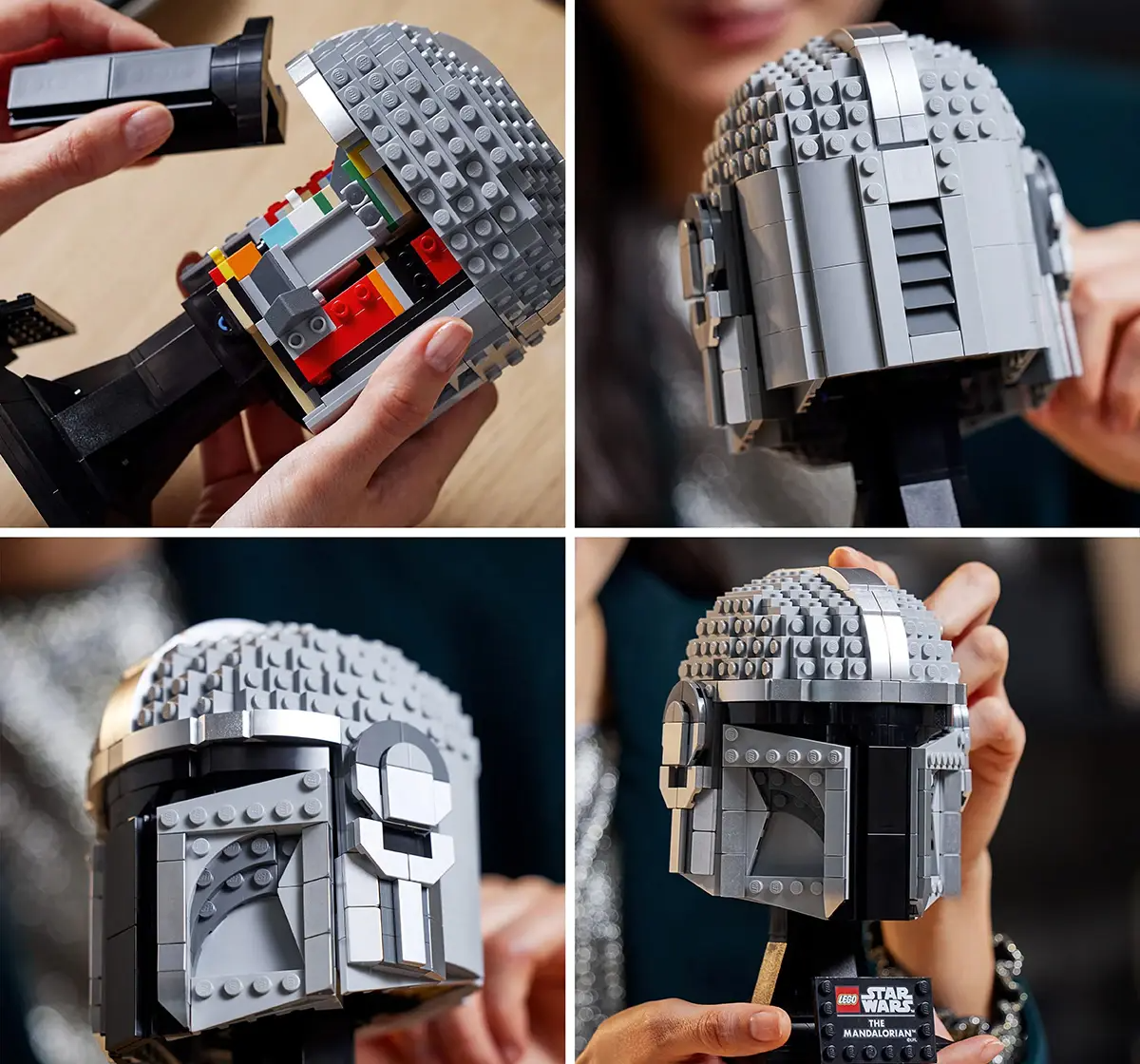 LEGO Star Wars The Mandalorian Helmet 75328 Building Kit (584 Pieces), Multicolor