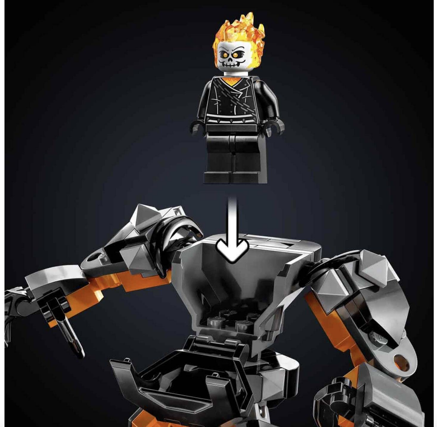 LEGO Marvel Ghost Rider Mech&Bike 76245 Building Toy Set (264 Pcs),Multicolor
